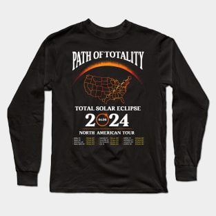 Solar Eclipse Path Of Totality Solar Eclipse April 8 2024 Long Sleeve T-Shirt